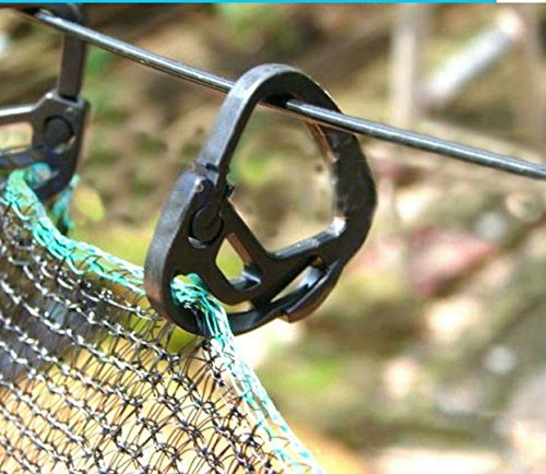 50pcs Garden Supplies Greenhouse Accessories Black Shade Net Clips Holder Fasten Shading System Hook Shade Net Clips Holder