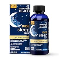 Mommy's Bliss Kids Sleep Liquid with Melatonin & Calming Herbs | Supports The Natural Sleep Process for Children 3 Years & Up | Grape Flavor | Sugar Free| 4 Fl Oz (60 Servings)