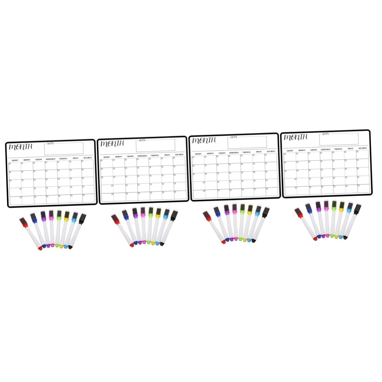 4 Sätze Magnetische Belohnungstafel mit Farbigen Markern Haushaltsplaner Sticker Verhaltens Gewohnheitsdiagramm für Schule und Zuhause Selbstdisziplinierende Routinekarte