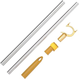 Barra Telescópica para Ropa Extensible de Acero Inoxidable Poste Retráctil Ajustable para Armarios y Secado Interiores Soporte Resistente y Fácil de Usar Color Dorado