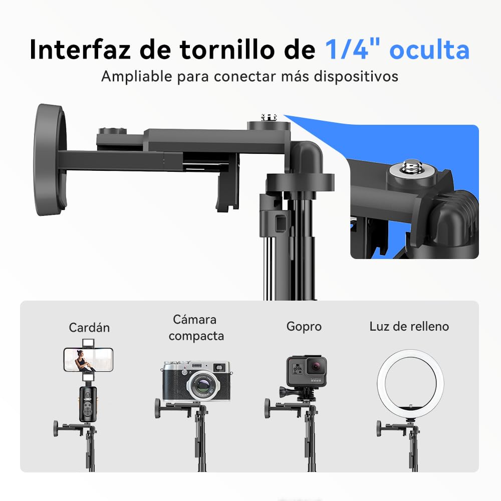 Trípode Selfie Auto Open 160 cm para móvil