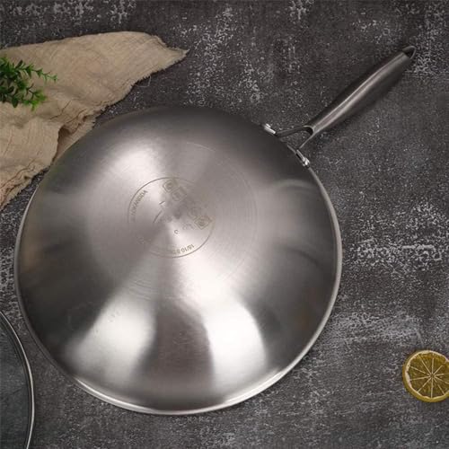 Wok antiadherente de acero inoxidable 32 cm con tapa miniatura 5