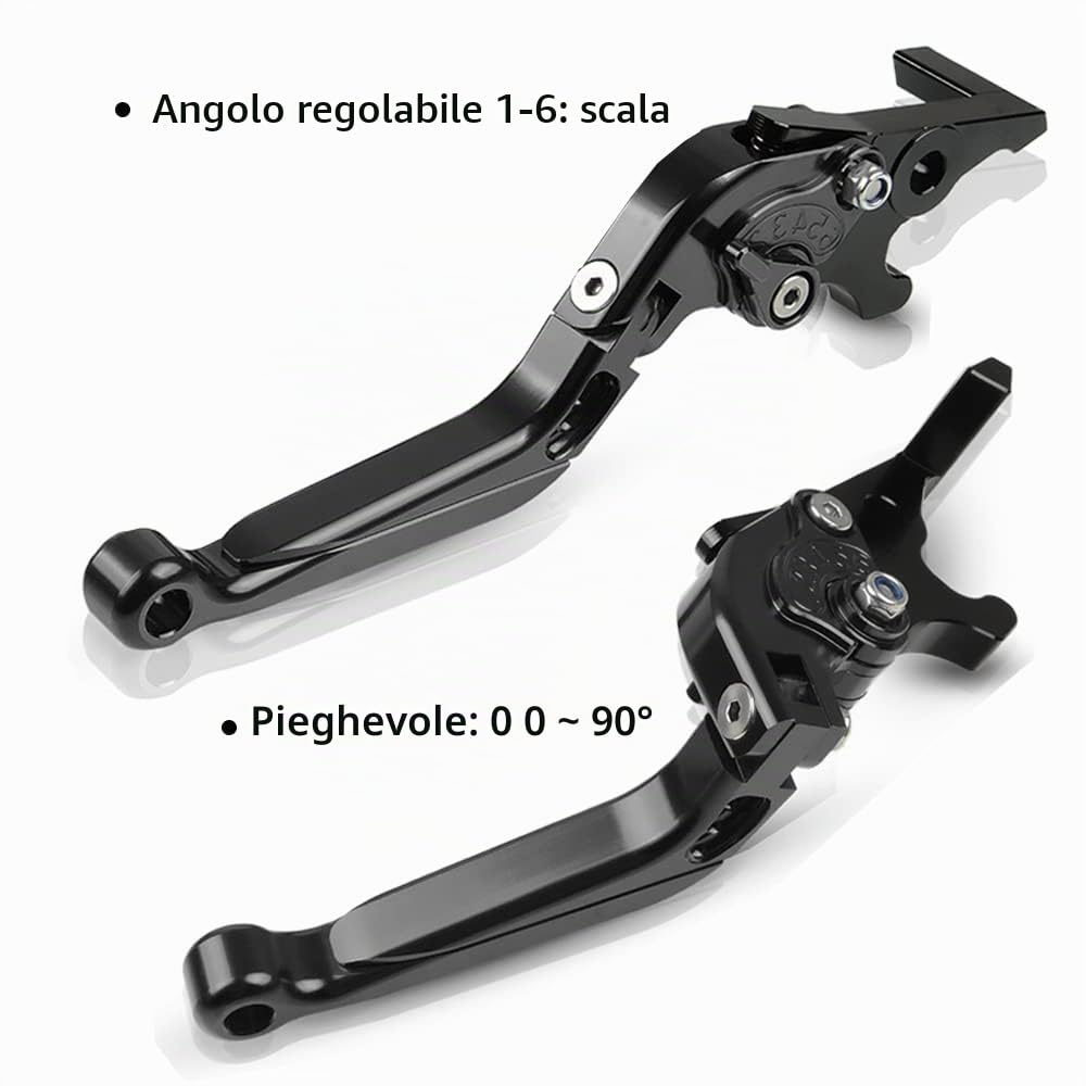 Z750 Moto CNC Leve Freno e Frizione Set Regolabile Leves per Kawasaki Z750 Z 750 2007 2008 2009 2010 2011 2012 2013-Nero