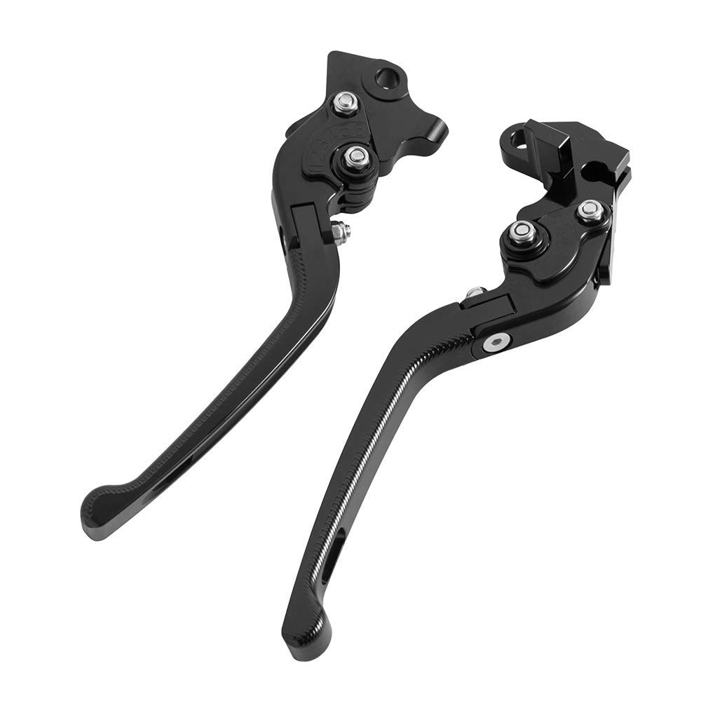 Per Yamaha YZF R6 1999-2004, Leve moto pieghevoli in alluminio CNC 3D impugnatura della freno frizione regolabile per YZF R1 2002-2003 (Nero)