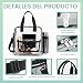 Imagen de Zyiphor Bolso Transparente Mujer Trabajo PVC Bolso Transparente Bolsa a Tracolla Transparent Bolso Bandolera Transparent Impermeable para Estadios