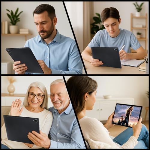 Yicty Android 14 Tablets 10 Zoll Tablet PC, 14(4+10) GB RAM+128GB ROM(1TB TF), Octa Core 2.0 GHz/1280 * 800 HD IPS/WiFi 6/BT 5.3/5000mAh/5MP+8MP/OTG/Typ C Kopfhöreranschluss,Tablet mit Tastatur