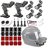 WLPREOE 2 Pack Motorcycle Riding Helmet Chin Mount Accessories Kit for Vlog POV for GoPro Hero 10 9 8 7 and Other Action Camera
