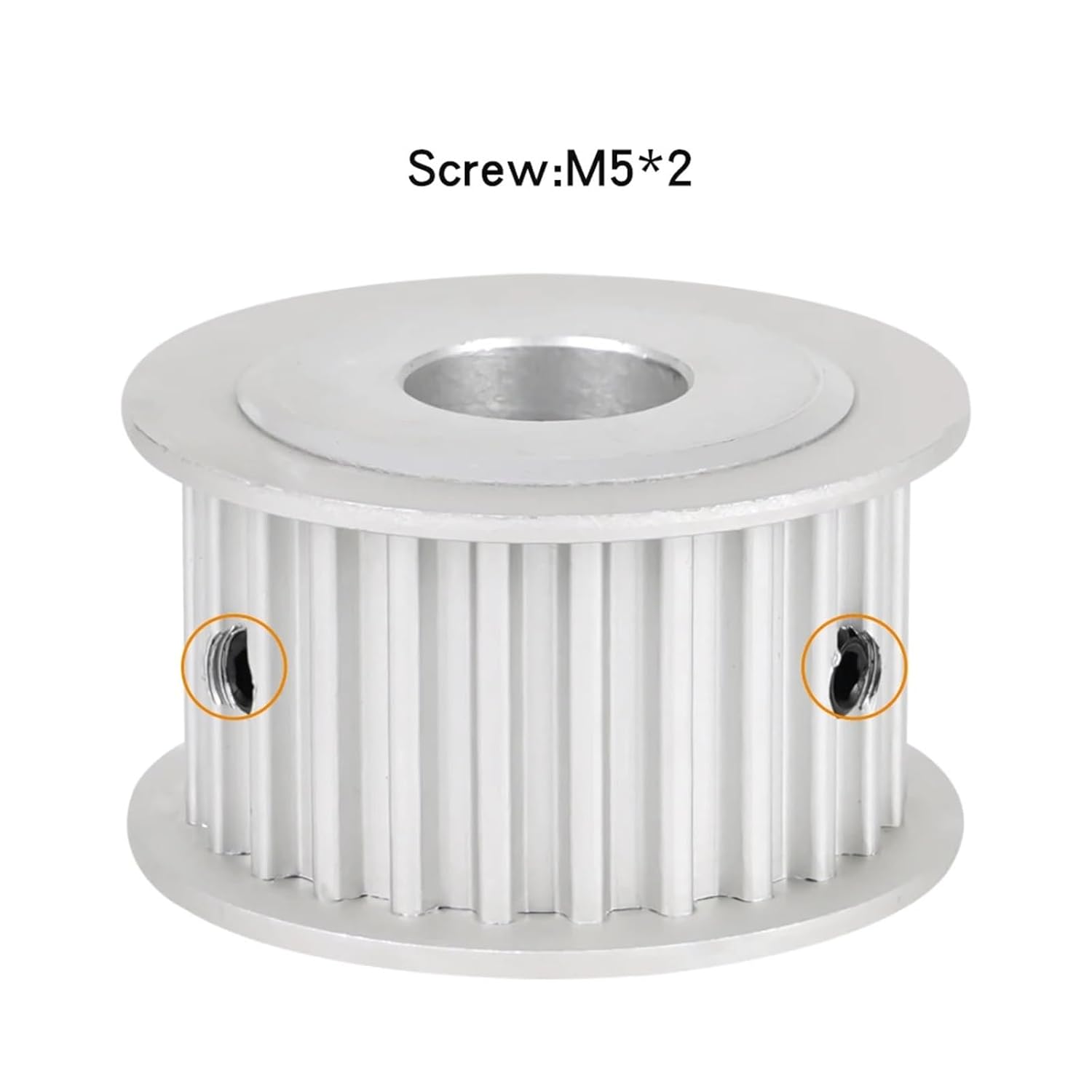 Toothed Pulley S5M 25T Flat Top Circular Tooth 11/17/22/27mm Width 5mm Pitch Alloy Bore 6/6.35/8/10/12/14/15/16/17/19mm(Keyway-15x5x2.3 mm,17 mm)