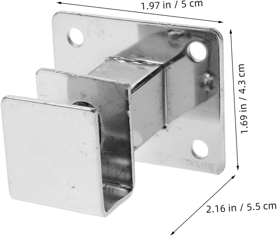 Toyvian Heavy Duty Closet Rod Brackets Wall Mounted Shelf Supports Thickened Square Tube Brackets for Clothing Store Shelves 10 Pieces Set Wall Mount with Strong Load Capacity