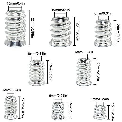 HJFH Manicotti da Avvitare M6 M8 M10 Filettato