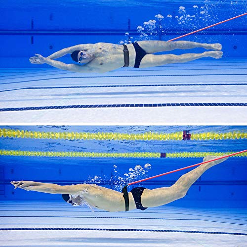 Andoer Resistência de cinto de treinamento de natação ajustável Cinto elástico de natação corda de t