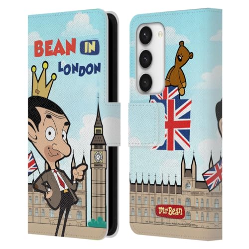 Étui portefeuille en cuir Samsung S23 Head Case Designs Mr Bean