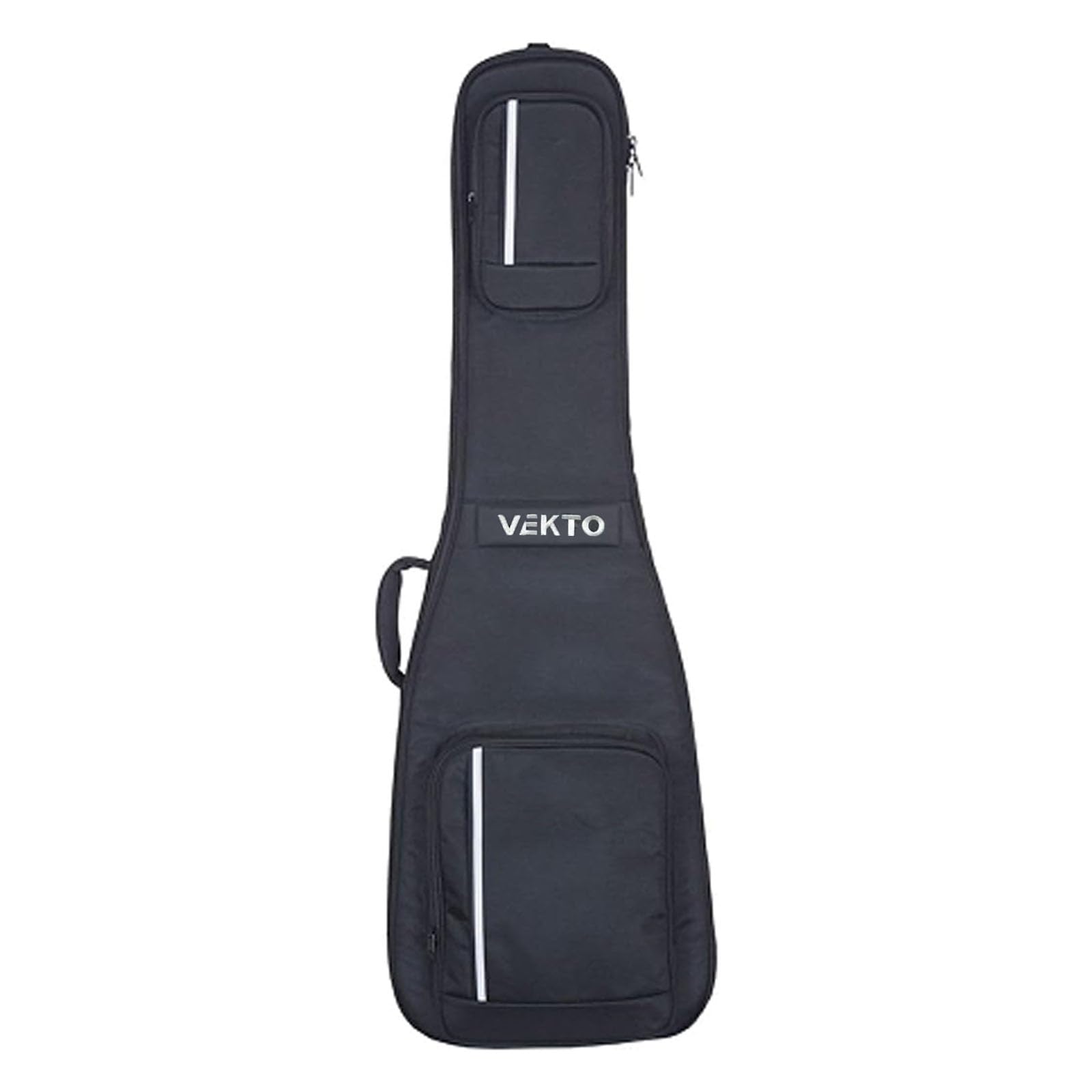VEKTO Funda para bajo de 28 mm, Acolchada, de Nailon 1000D Impermeable, con Soporte de mástil Desmontable, Color Negro, Espuma Gruesa, Correas de Hombro Ajustables Dobles y Bolsillo Grande.
