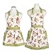 Neoviva Mama and Me Kitchen Apron Set with Pocket, Style Diana, Floral Quartz Pink