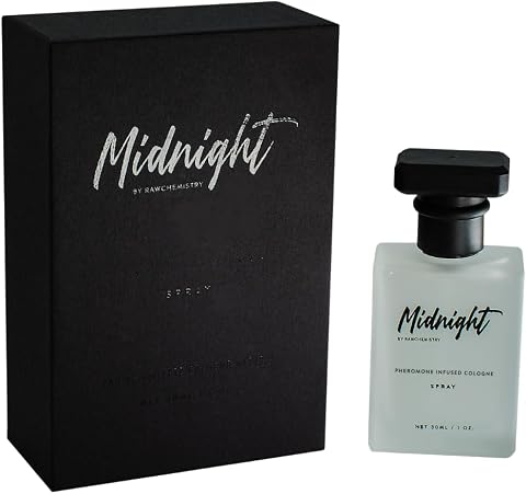 RawChemistry Midnight Pheromone Infused Cologne for Men 1 oz. | Premium Mens Cologne, Long Lasting Perfume for Men, Perfume Para Hombre, Essential Fragrances, Daily Use, 1 Oz