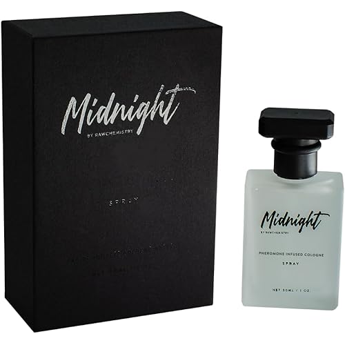 RawChemistry Midnight Pheromone Infused Cologne for Men – Men's Cologne Spray Infused with Pheromones – Midnight Fragrance for Men – Mens Perfume with Feromonas – Perfume con Feromonas para Hombre