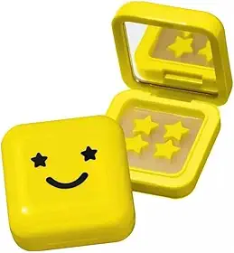 Adesivos para Espinhas, Compacto Amarelo Grande, 32 Adesivos em Formato de Estrela, 10-14mm, com Estojo Organizador, com Espelho.