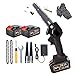 Produktbild Mini Kettensäge 6 Zoll Akku Kettensäge 36V Elektro Akku Handkettensäge Mit 2 Batterien Und 2 Kette für Gartenbaum Landwirtschaft Ranch Bäume schneiden,black