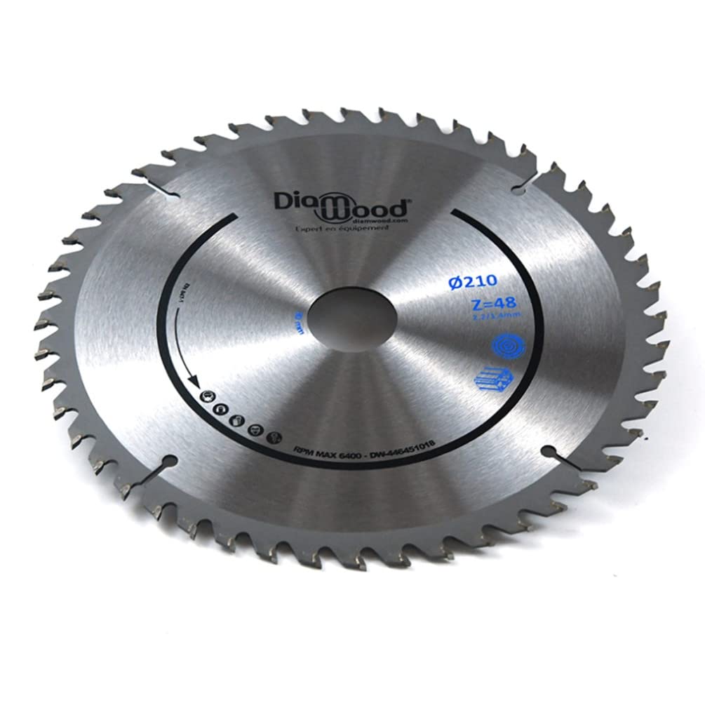 DIAMWOOD - Lame de Scie Circulaire Bois Alu HM Universelle Scie à Onglet | Découpe Parfaite | Diamètre 254 mm | 48 Dents Trapézoïdales Plates Négatives | Alésage 30/25,4/20/19/16/15,9 mm ép.2,8/1,8 mm