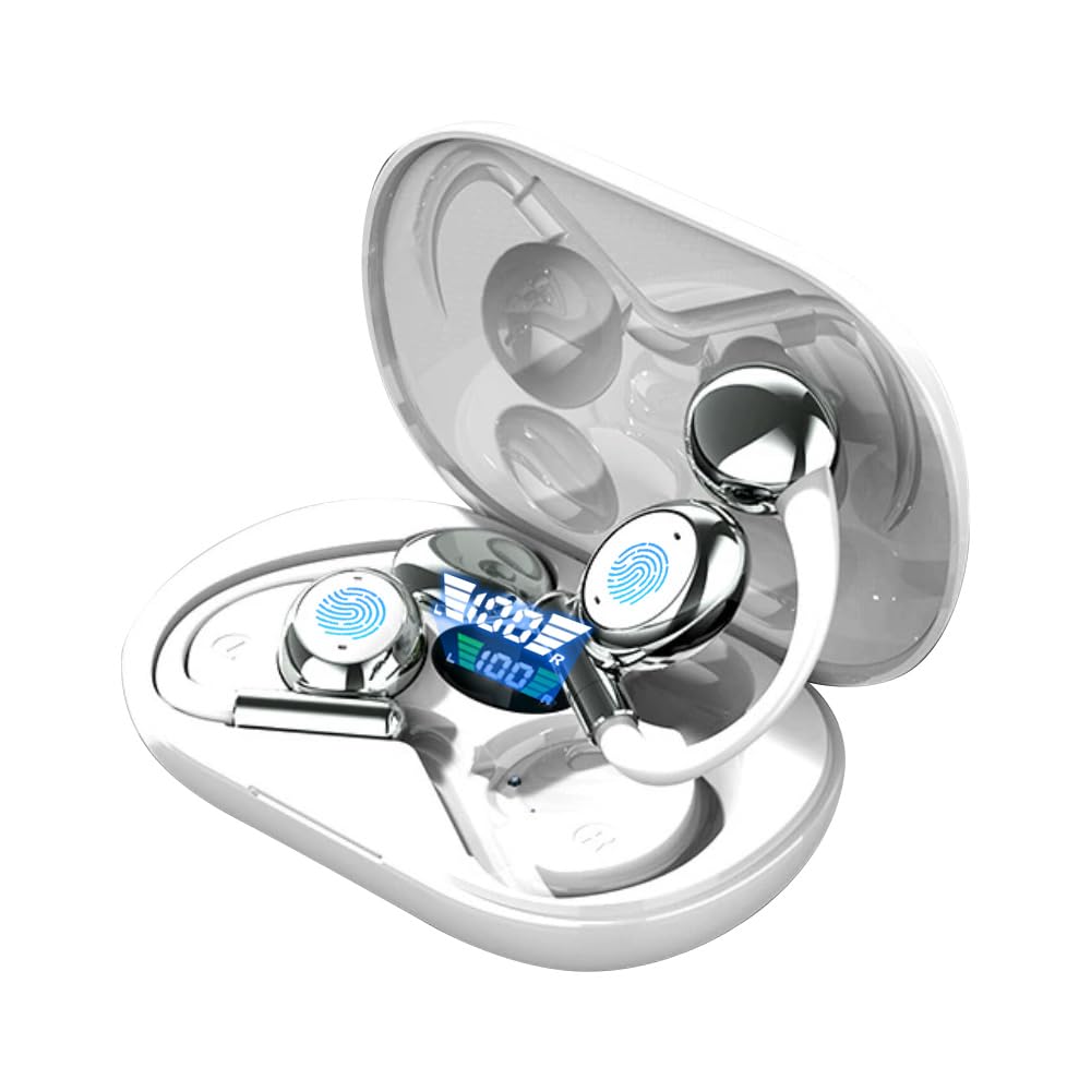 bluetooth53 ワイヤレスイヤホン 耳を塞がないイヤホン 耳掛け式 Amazon.co.jp: 耳掛け式イヤホン bluetooth ワイヤレスイヤホン