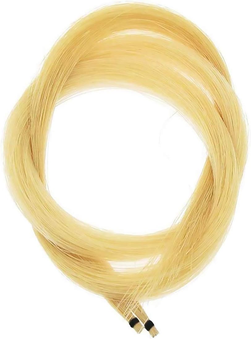 KAIY 2 Hanks Mongolian Horse Bow Hair for Violin, Professional Violin Bow Hair Made of Genuine, 29.5 Inch Natural White