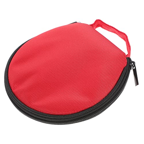 CIYODO Portable CD Case Round Disc Holder Bag with Capacity Oxford Zipper Closure for Safe Dvd Storage for Home and Car Organization