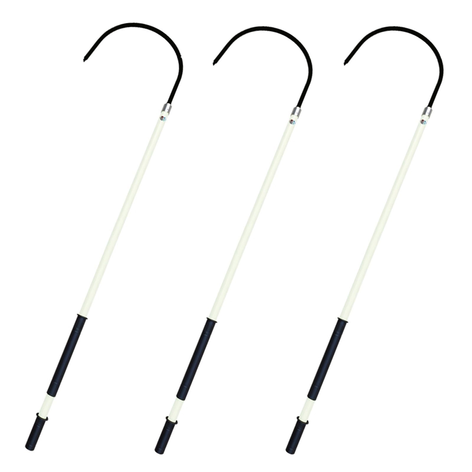 JKJZSALJ Safety Rescue Hook,High-Voltage Insulated Rescue Pole -Professional Electrocution Rescue Tool For Fire Electricians, Anti-Electrocution Safety Hook, Yellow,3pcs White,59in/1.5m/4.9ft (35 KV)
