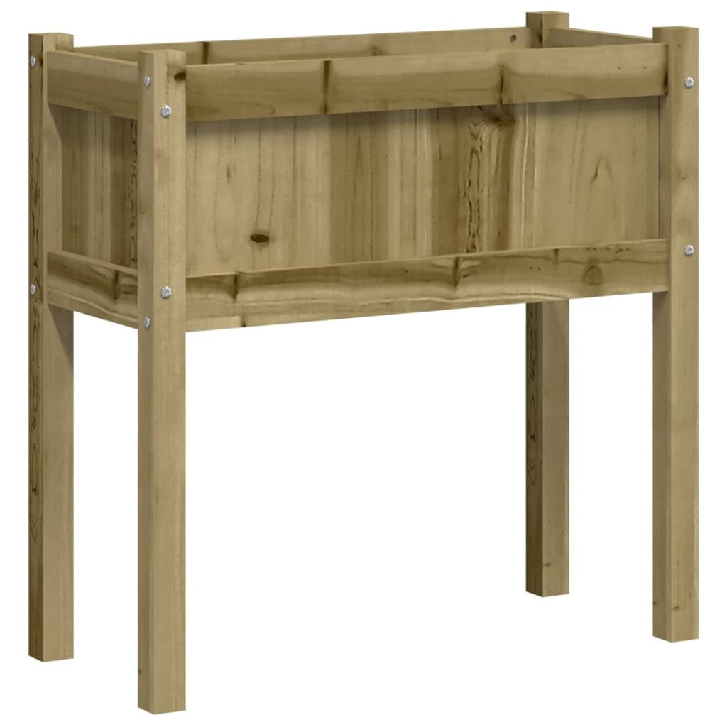Donice ogrodowe na nogach 2 szt impregnowane drewno sosnowe duze do ogrodu balkonu tarasu 70x31x70cm zestaw