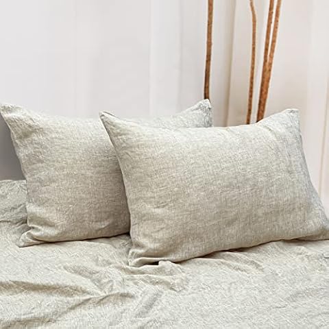 NTBAY French Linen King Pillowcases for Hot Sleepers Cover