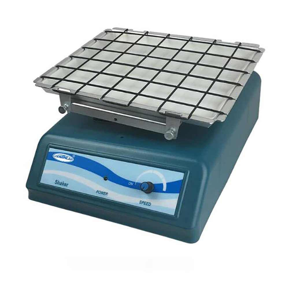 LeTkingok Multifunctional Electric Oscillator- Laboratory Reciprocating Shaker 0-200RPM Speed Adjustable Decoloring Shaking Table 28x24CM