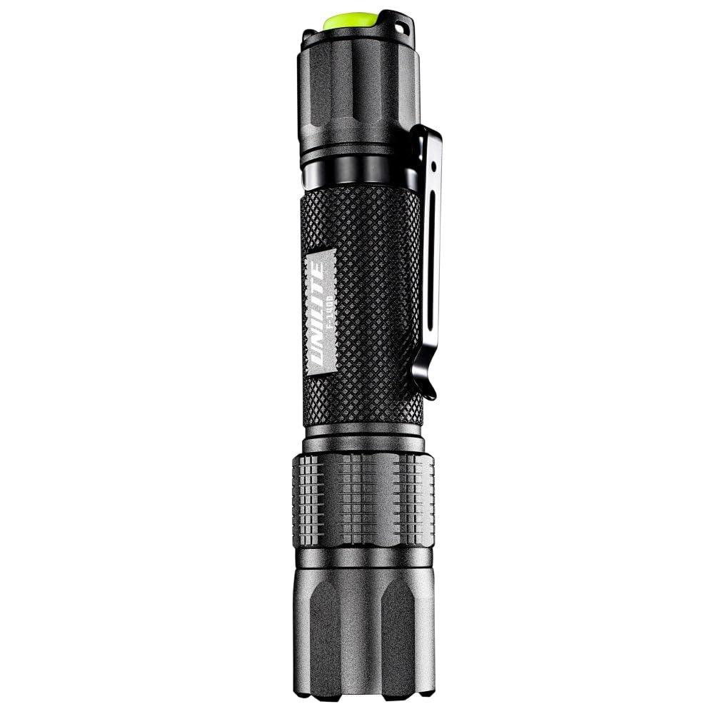 Uni-Lite Black F-1400 Led Flashlight, Usb Rechargeable, Aluminium, 1400 Lumen, 14Cm X 3Cm X 2.5Cm, Ip68 Waterproof, 180M Beam