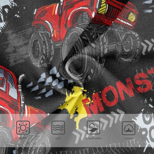 Wusikd Monster Truck Girls' Underwear Cotton Red Car Girls Briefs Soft Toddler Underwear 3T3