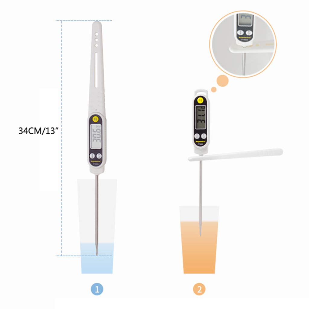Thermomètre à Lecture instantanée, thermomètre numérique pour la Cuisson de la Viande/pour Les grillades et Les liquides, thermomètre à Viande pour barbecueBest Ultra Fast,A (A)