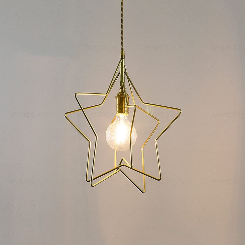 Lampes suspendues en laiton brossé avec finition dorée pour lustre de salon