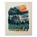 Wilderness Nature Art Print Camping Lover Print Outdoor Inspiration Poster Wildlife Mountain Pine Tree Landscape Wall Art Bear Print Hiking Forest National Park Decor 8 x 10 Unframed Artwork