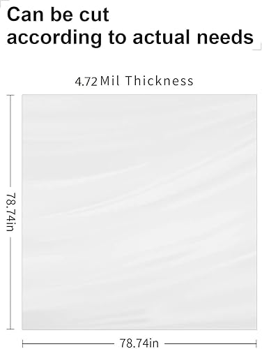 Miniatura 5 de ANPHSIN Paquete de 2 láminas de plástico transparente para invernadero, 6.5 pies x 6.5 pies, cubiertas de polietileno para plantas de invernadero,