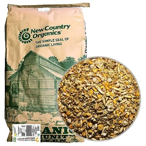 New Country Organics | Chicken Feed 25lb | Corn-Free Classic Layer Chicken Feed for Laying Hens | Corn-Free and Soy-Free | 17% Protein | Certified Organic and Non-GMO Chicken Food | 25lbs Bag Cover