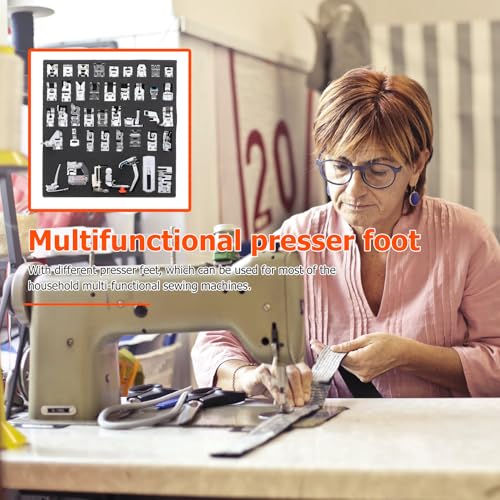Kit presseurs machine à coudre polyvalent avec boîte de rangement pour tige basse