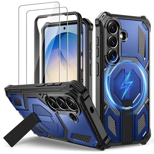 Lanhiem Coque pour Samsung S26 avec 2 Verre Trempé, Magnétique Antichoc Étui de Militaire Protection, Support Renforcée Armure Etui pour Samsung Galaxy S26...
