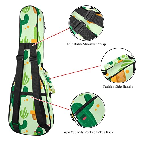Housse pour ukulélé – Motif cactus joyeux – Vert – 10 mm d’épaisseur – Rembourrage en éponge de 53,3 cm – Avec sangles… - Les Beatles, Paul McCartney, John Lennon, RIngo Starr, George Harrison Housse pour ukulélé - Motif cactus joyeux - Vert - 10 mm d'épaisseur - Rembourrage en éponge de 53,3 cm - Avec sangles… – Image 4