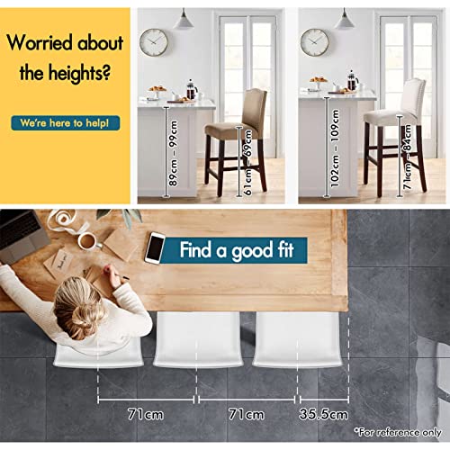 image for ALFORDSON Bar Stool 2X Swivel Saxton Kitchen Barstools 53-73cm Height 