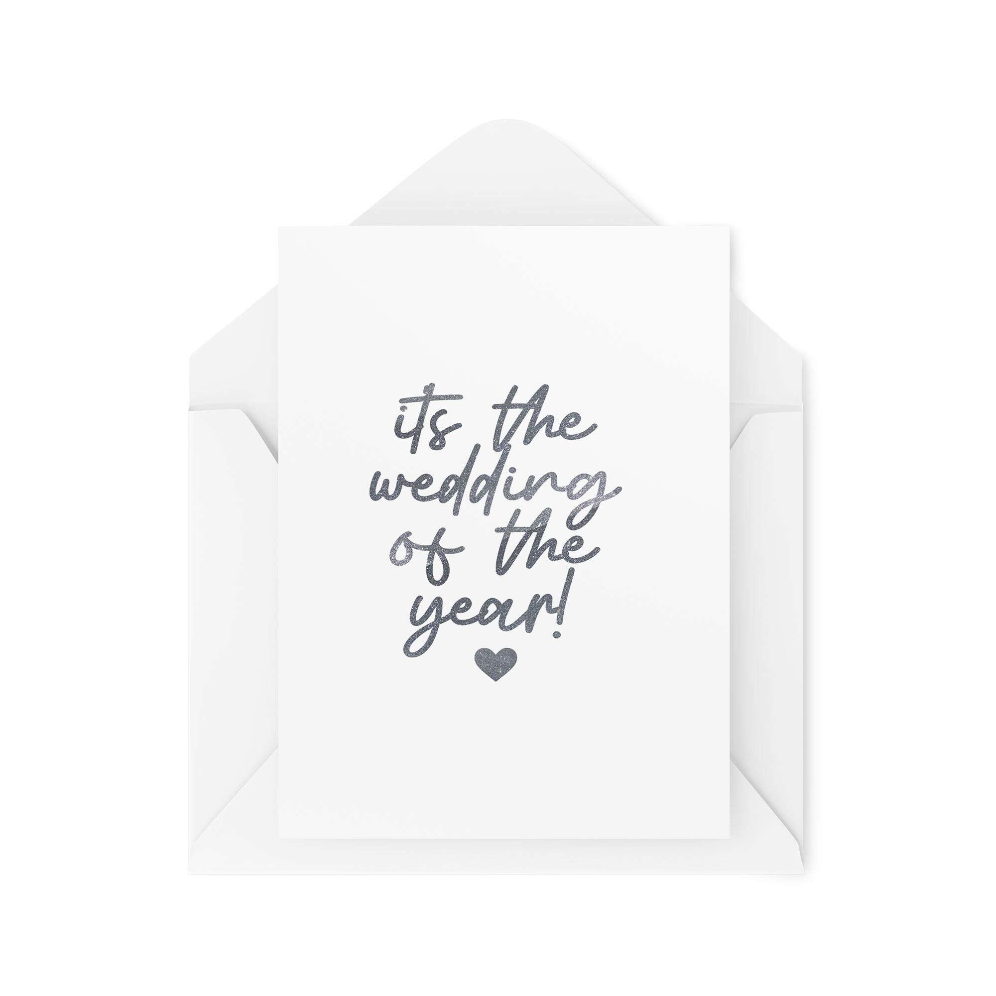 Wedding Cards for Husband and Wife - It's the Wedding of the Year - Best Friend Wedding Card - Congratulations Cards - CBH1804