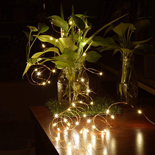 Abkshine Battery String Lights, 4 Pack 50 Led Warm White Battery-Powered Mini Christmas Fairy Lights, Battery Operated Led Lights For Christmas, Party, Wedding, Centerpiece, Bedroom Decoration #TOP3