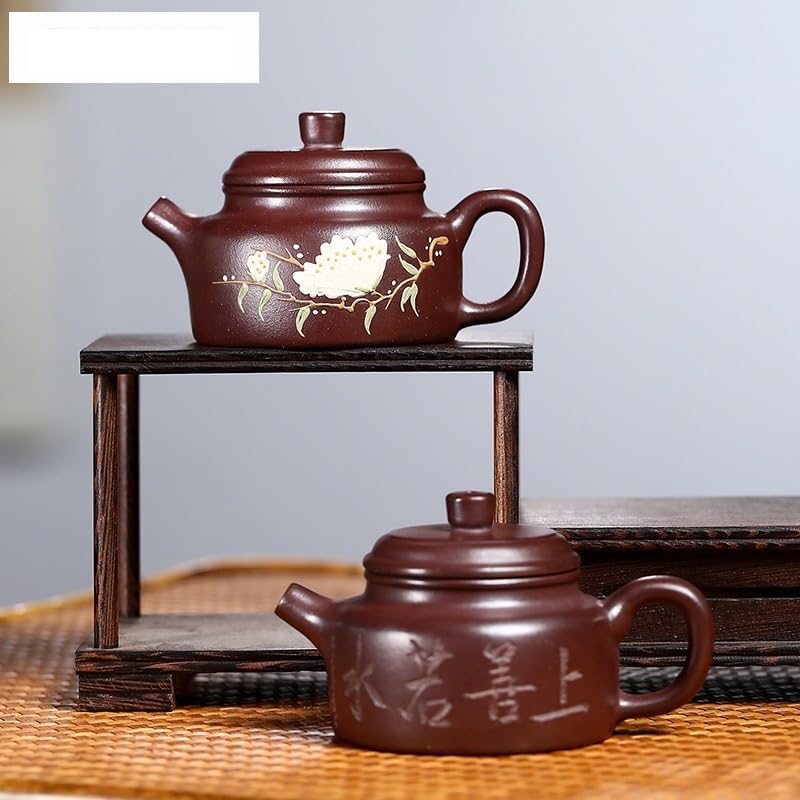 Teiere Teiere in Argilla Viola retrò da 110 ml Teiere Fatte a Mano Bollitore Zisha Set da tè Articoli for Bicchieri Forniture for tè Artigianali Caffettiera Teiera