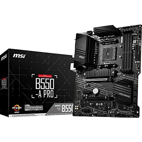 MSI B550-A PRO Motherboard with RGB Support Cover