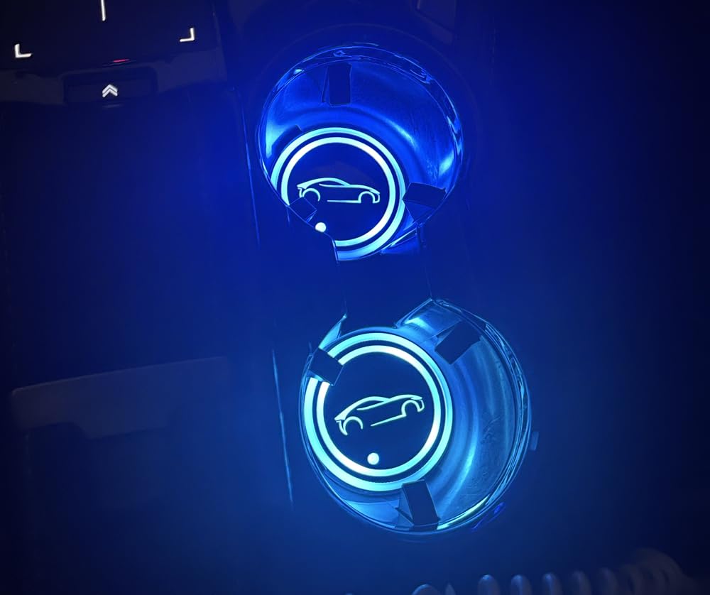 Amazon | プリウス50系/60系用 内装LED ドリンクホルダーマット2枚
