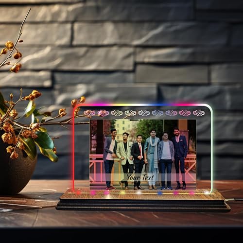 Image of Brown Cloud Personalized Name Photo LED Night Lamp Customized Gift for Men Women Husband Wife Girlfriend Boyfriend Birthday Marriage Anniversary Festivals Decoration(LED RBW NL AO 001)(D13)