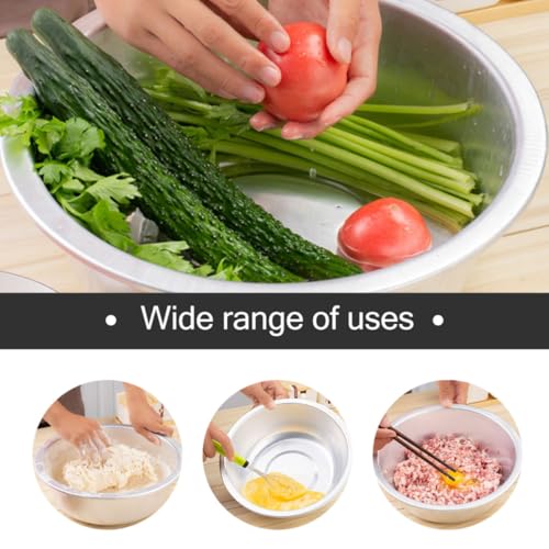 Bassine en aluminium Healvian durable et robuste avec fond plat stable pour la cuisine - 4