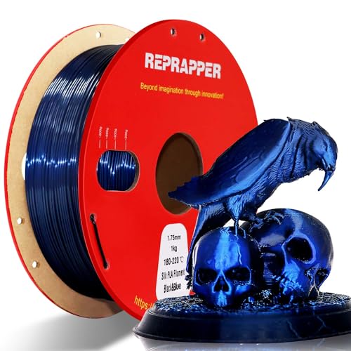 Image of RepRapper Glitter Black Blue Gradient 3D Printer Filament, Beautiful Color Change 1.75 Silk PLA, Dual Color 1KG PLA Filament (2.2lbs), Colorshift 3D Printing Filament for 3D Printer