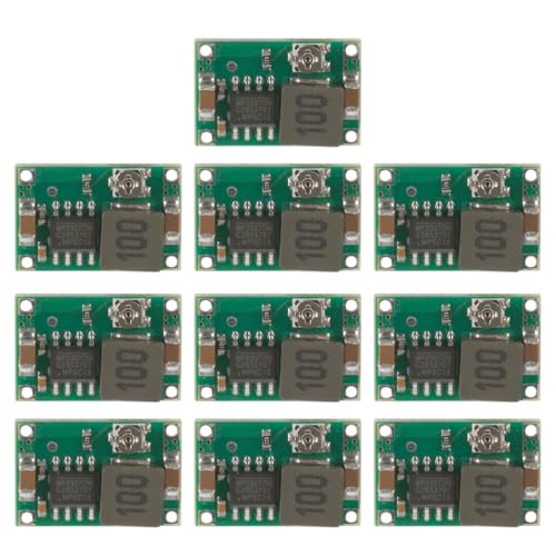 DollaTek 10Pcs pequeña Mini 360 Ajustable Fuente de alimentación DC Módulo Mini Bajada del módulo